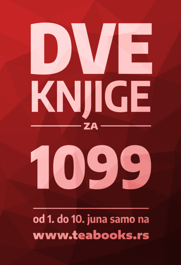 knjiga 2 za 1099 jun 2026 bordo lopušina 2 za 1099 dinara (bordo akcija) - Slika 1